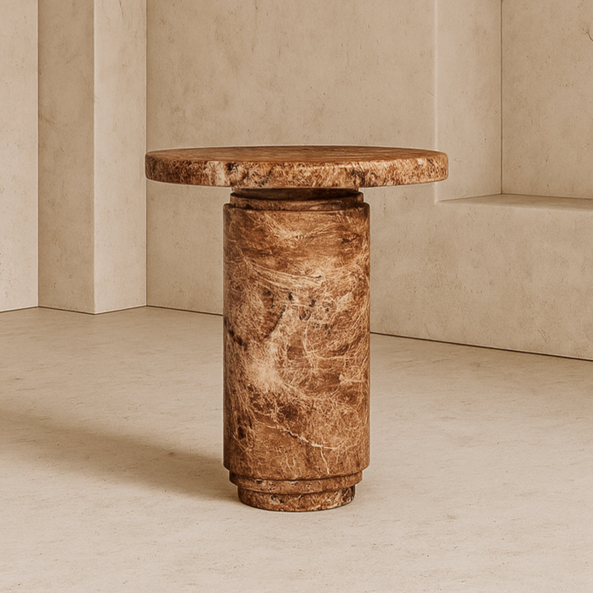 Mila Side Table - Rosso Levanto