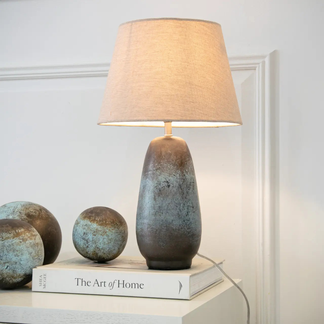 Aketa Little Table lamp, Weathered bronze