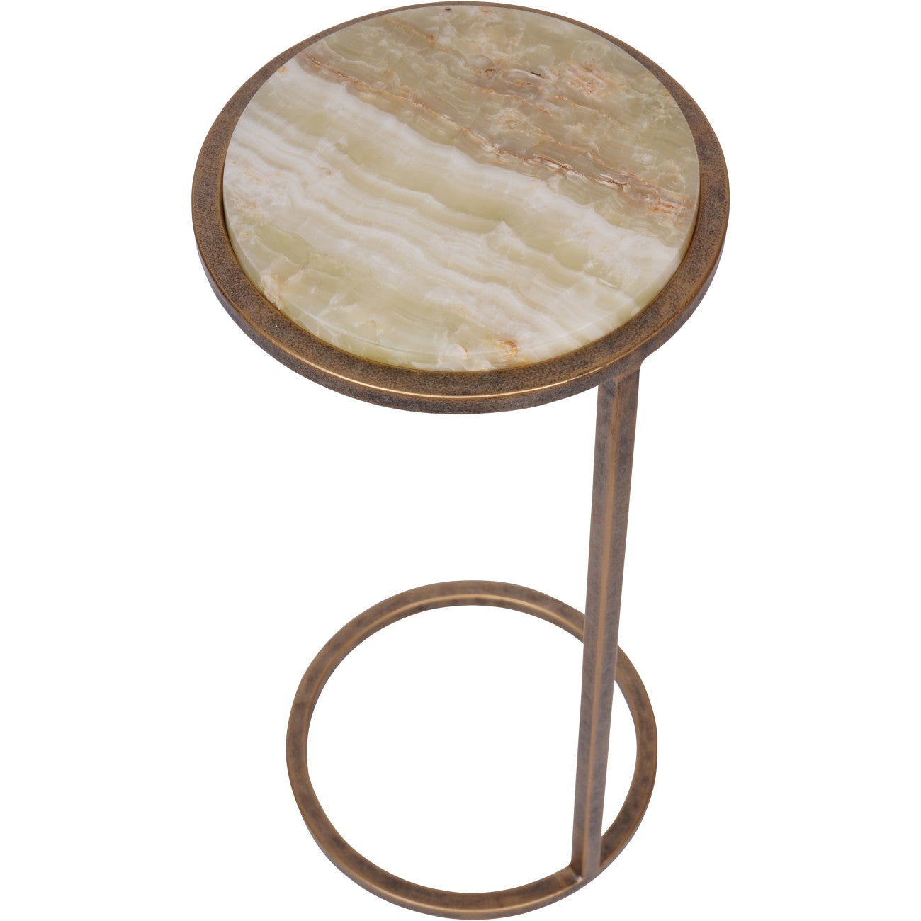 Luna Accent Table Onyx Green Marble