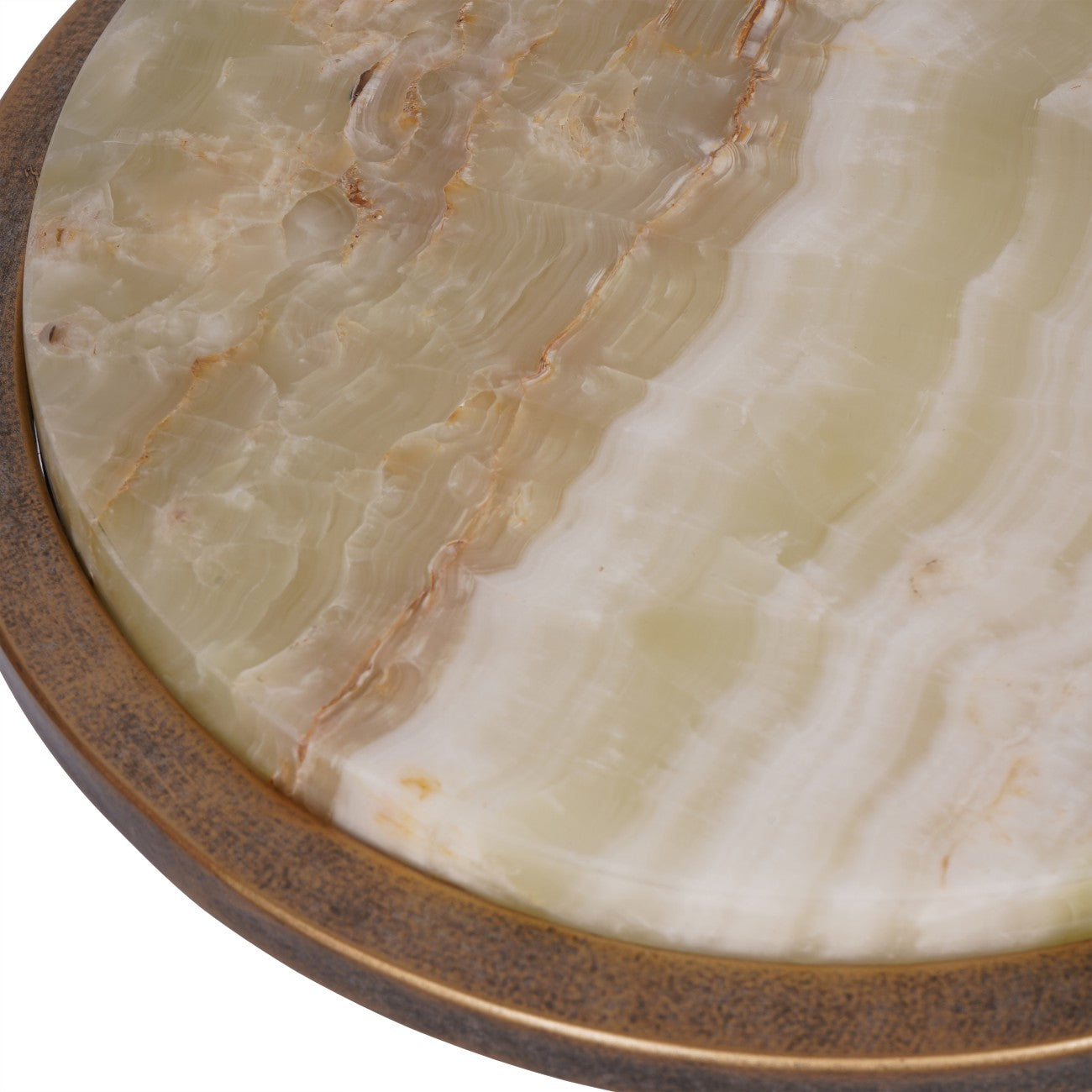 Luna Accent Table Onyx Green Marble