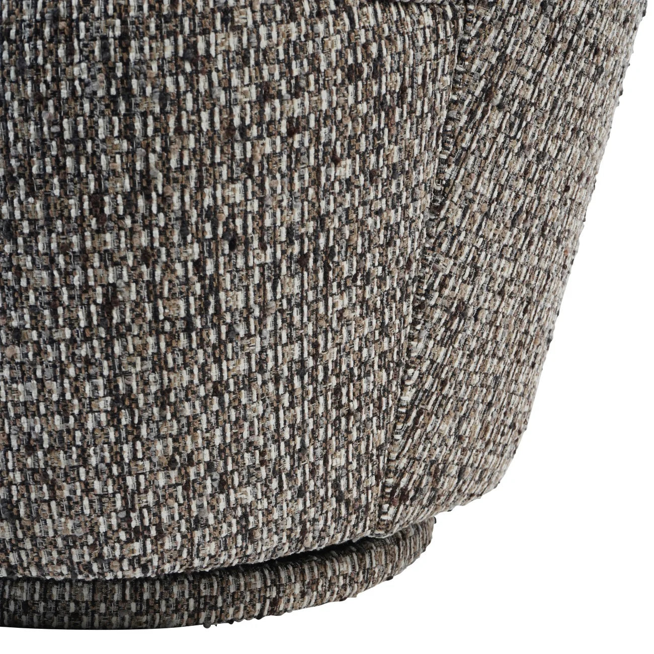 Isla Textured Slub Swivel Chair Mocha