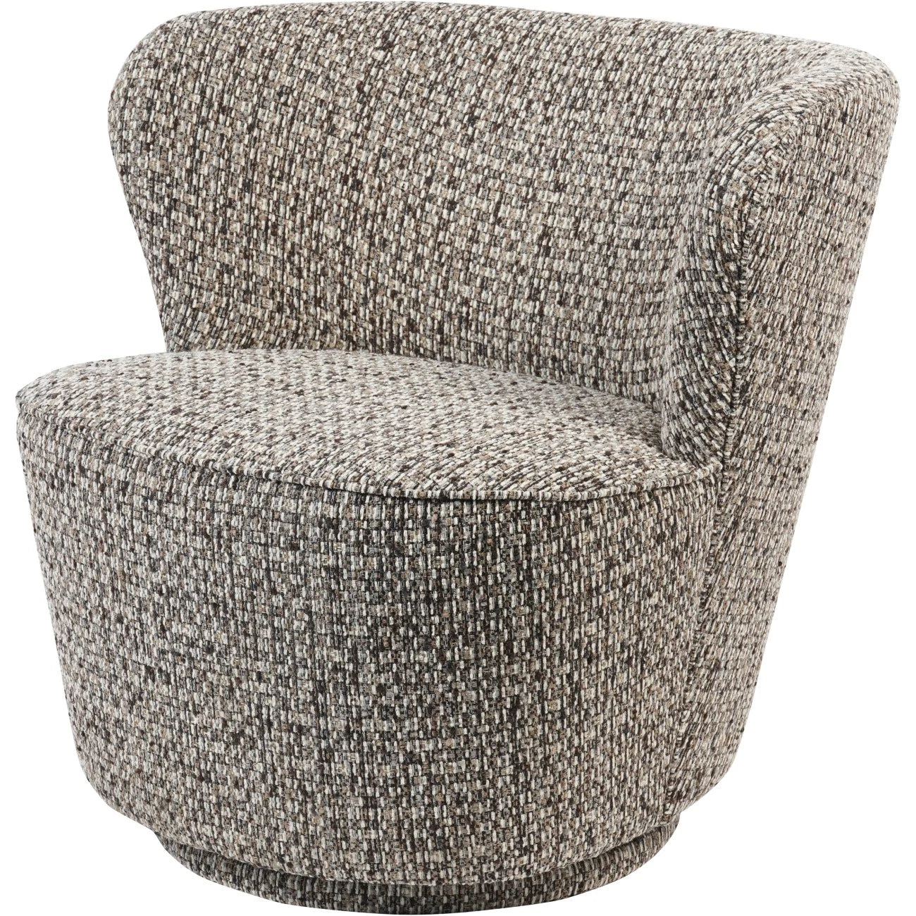 Isla Textured Slub Swivel Chair Mocha
