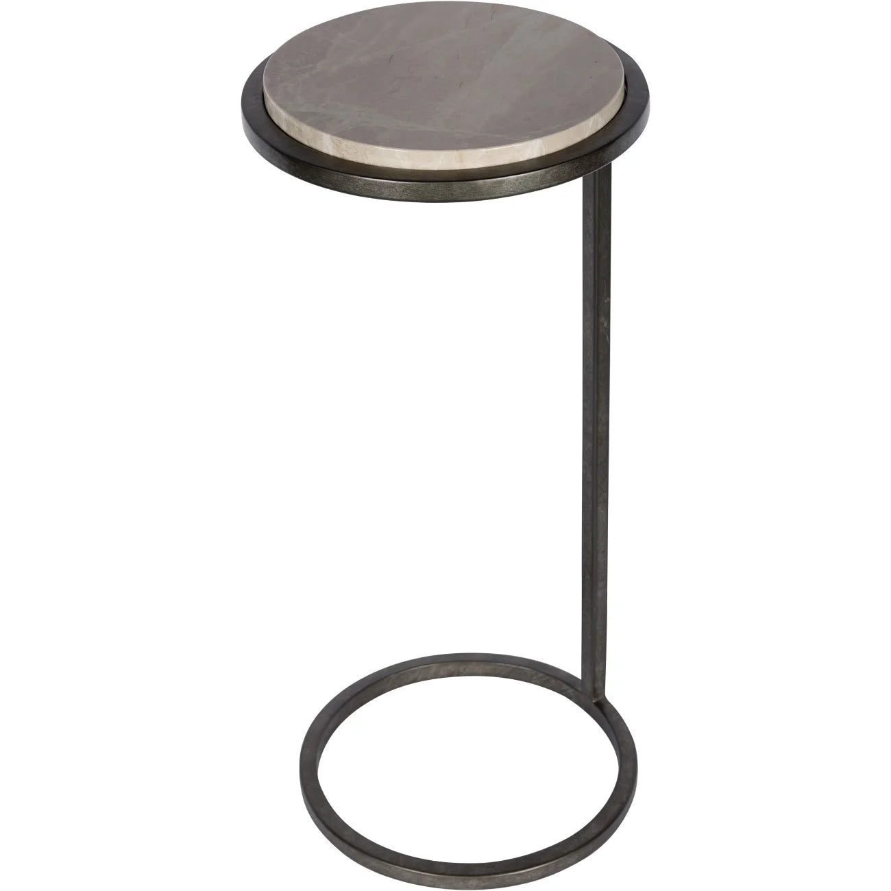 Luna Accent Table Grey Emperado Marble