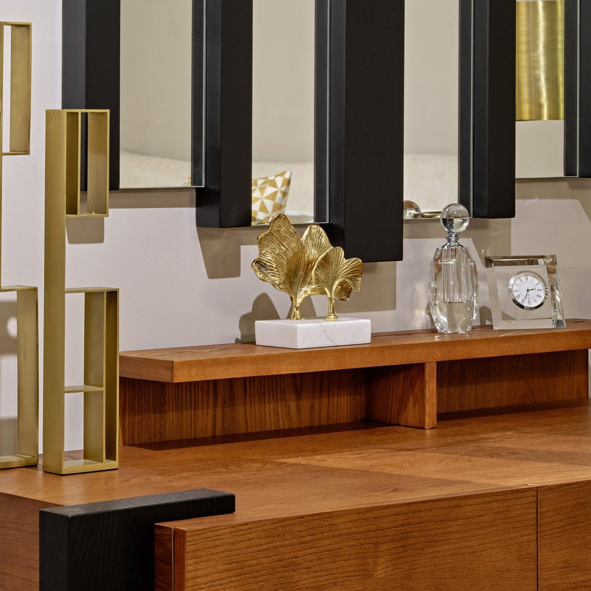 Veneton Candle Holder (set of 2) - Brushed Brass