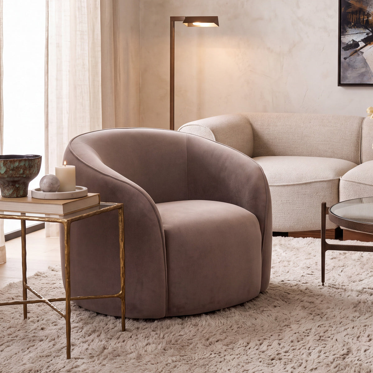 Polta Occasional chair (Crib 5) - Melbourne Mink