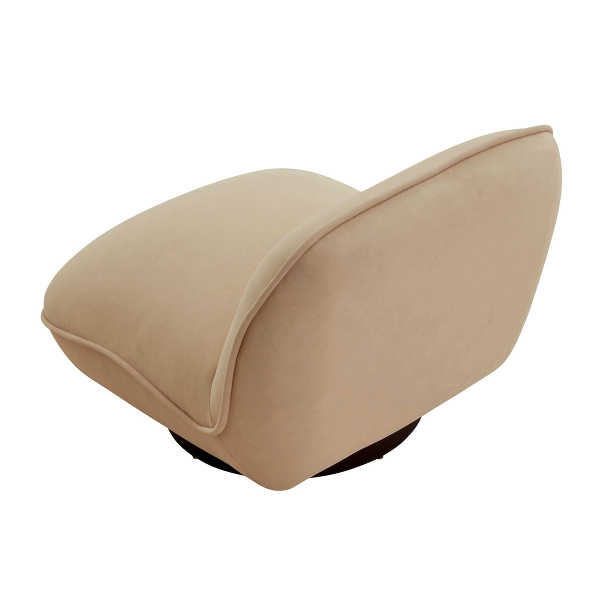 Algar Swivel (Crib 5) Occasional Chair - Hopper Desert and Matt Black Metal