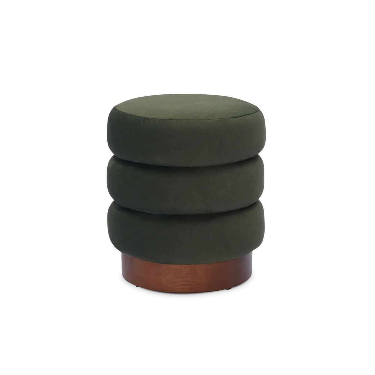 Trace Footstool - Hopper Moss | Mid Brown Oak Sold Wood (Crib 5)