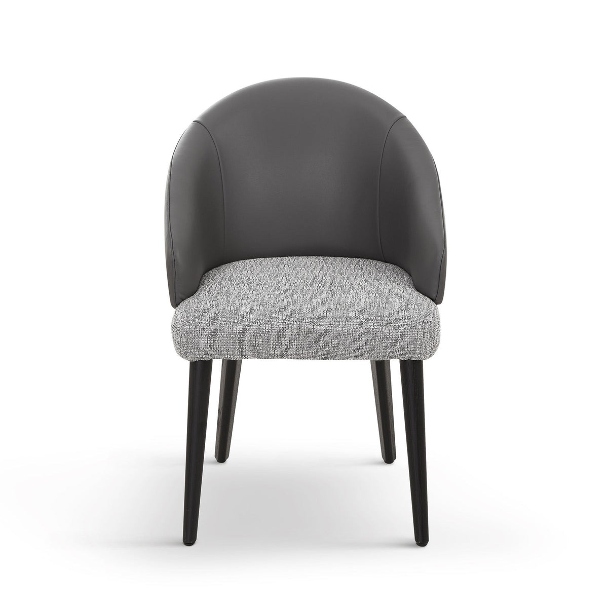 Agadir Dining Chair (Crib 5) - Kelpa Taupe/Vegan Grey Leather