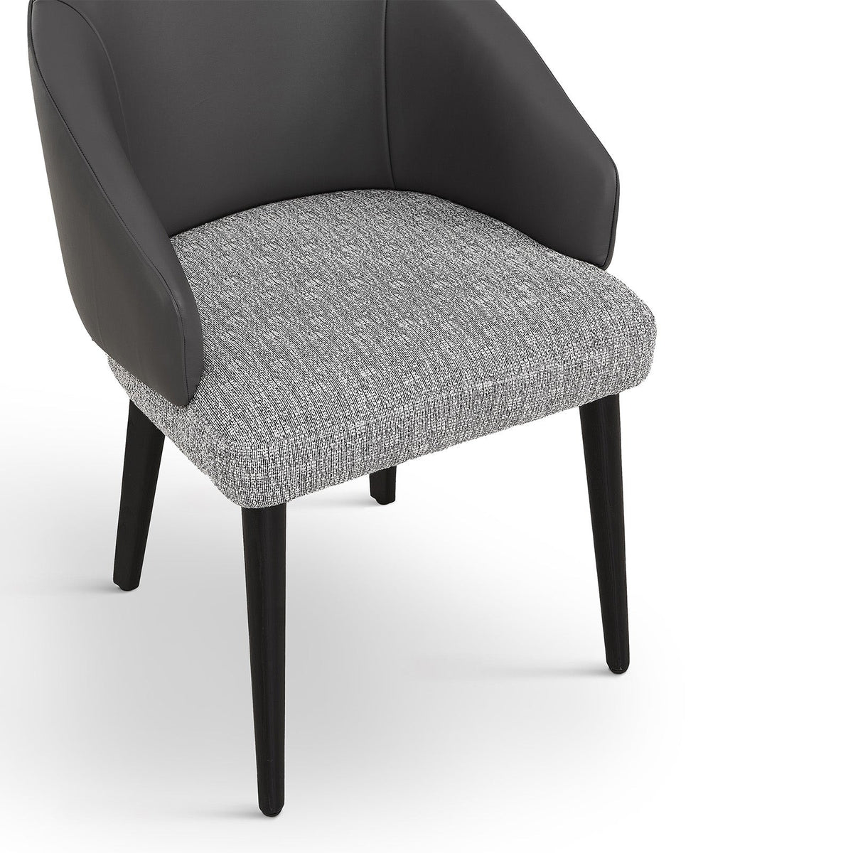 Agadir Dining Chair (Crib 5) - Kelpa Taupe/Vegan Grey Leather