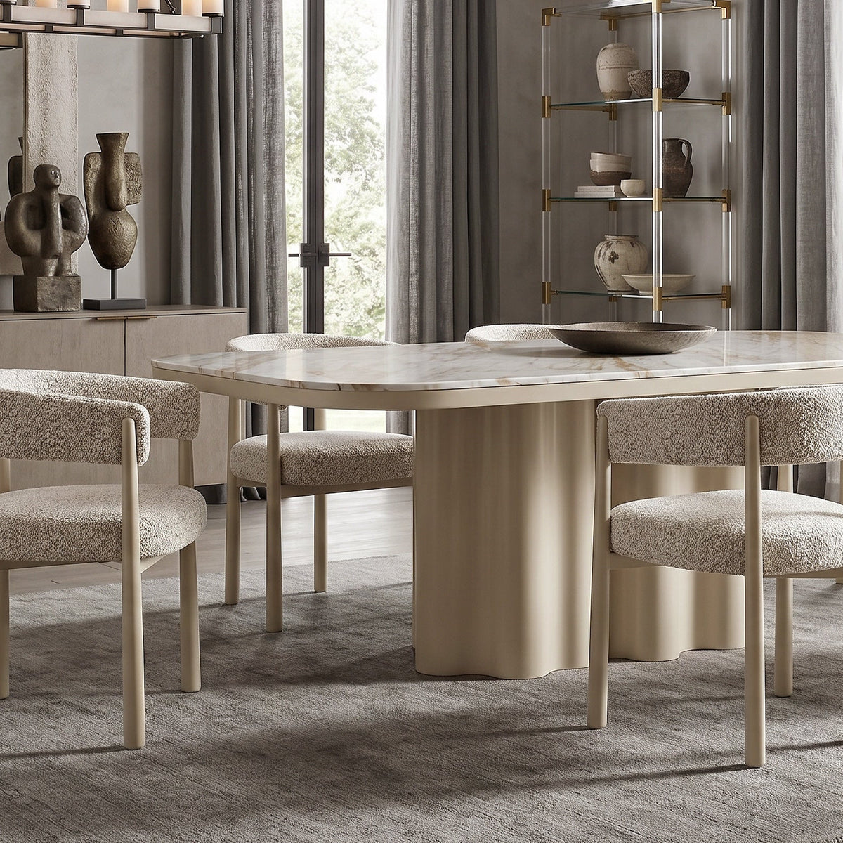 Aria Dining Chair - (Crib 5) Ripley Grav & Gloss Ivory