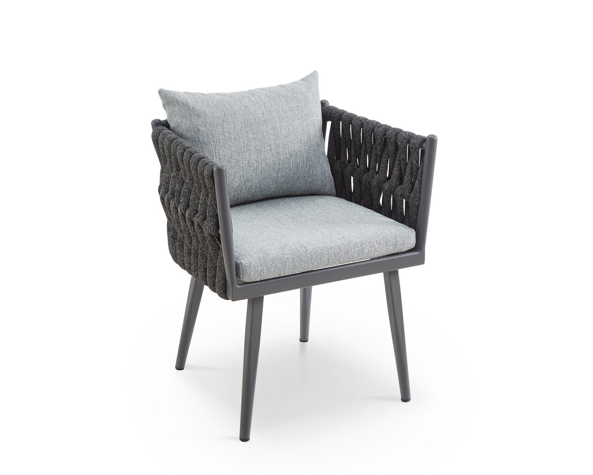 Charly Outdoor Dining Chair - (Crib 5) Hunter Stone and Charcoal Grey