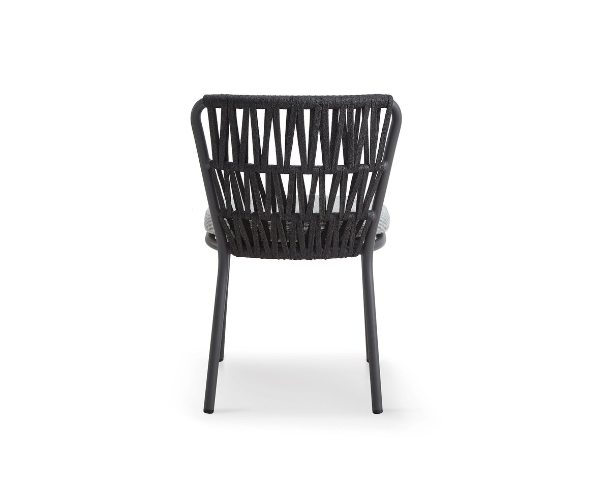 Ariana Outdoor Dining Chair (set of 2) - (Crib 5) Hunter Stone and Charcoal Grey