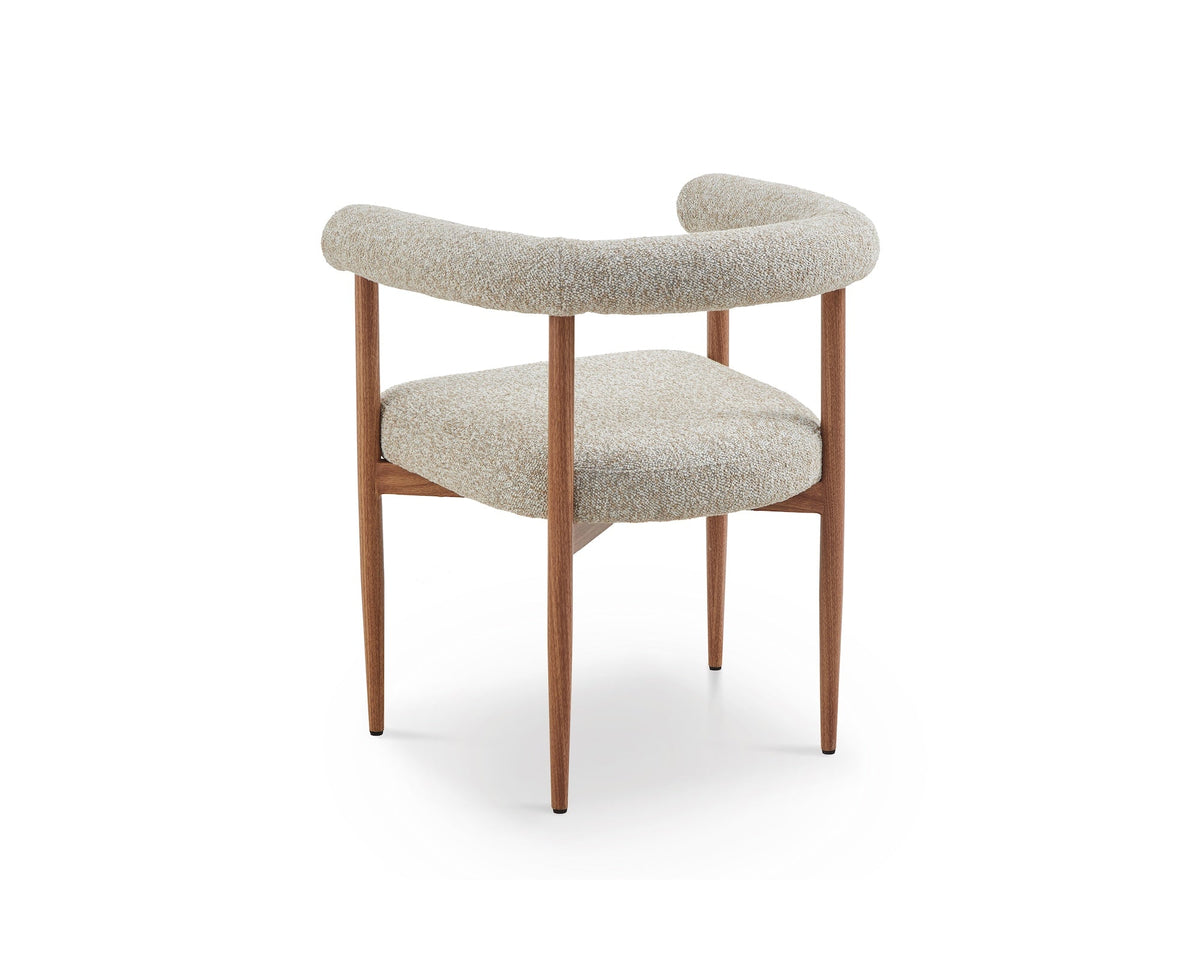 Nantes Outdoor Dining Chair - (Crib 5) Lima Beige and Walnut