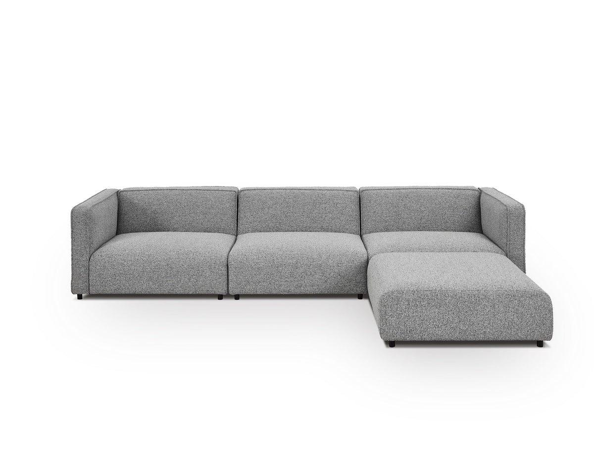 Riviera Outdoor Modular Sofa - (Crib 5) Lima Grey and Deep Charcoal