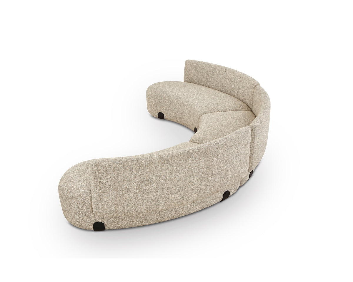 Capri Outdoor Modular Sofa - (Crib 5) Lima Beige and Deep Charcoal