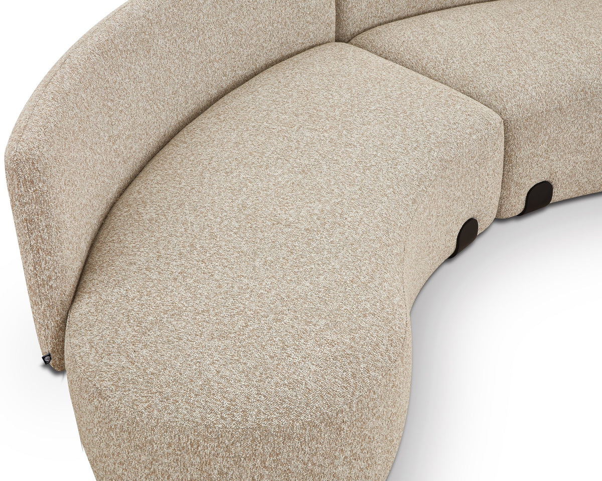 Capri Outdoor Modular Sofa - (Crib 5) Lima Beige and Deep Charcoal