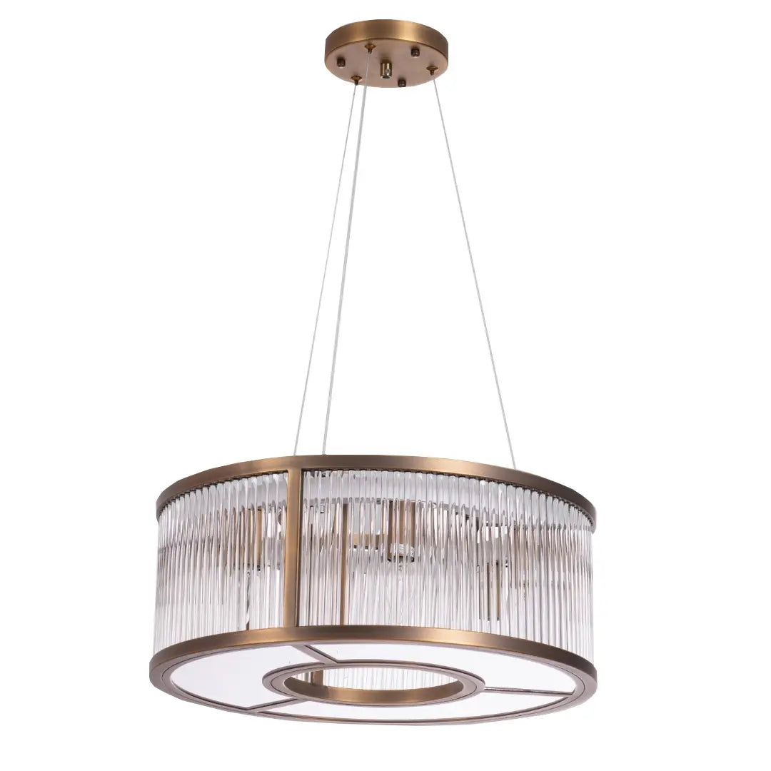 Aston 50cm Diameter Antique Brass Finish Pendant