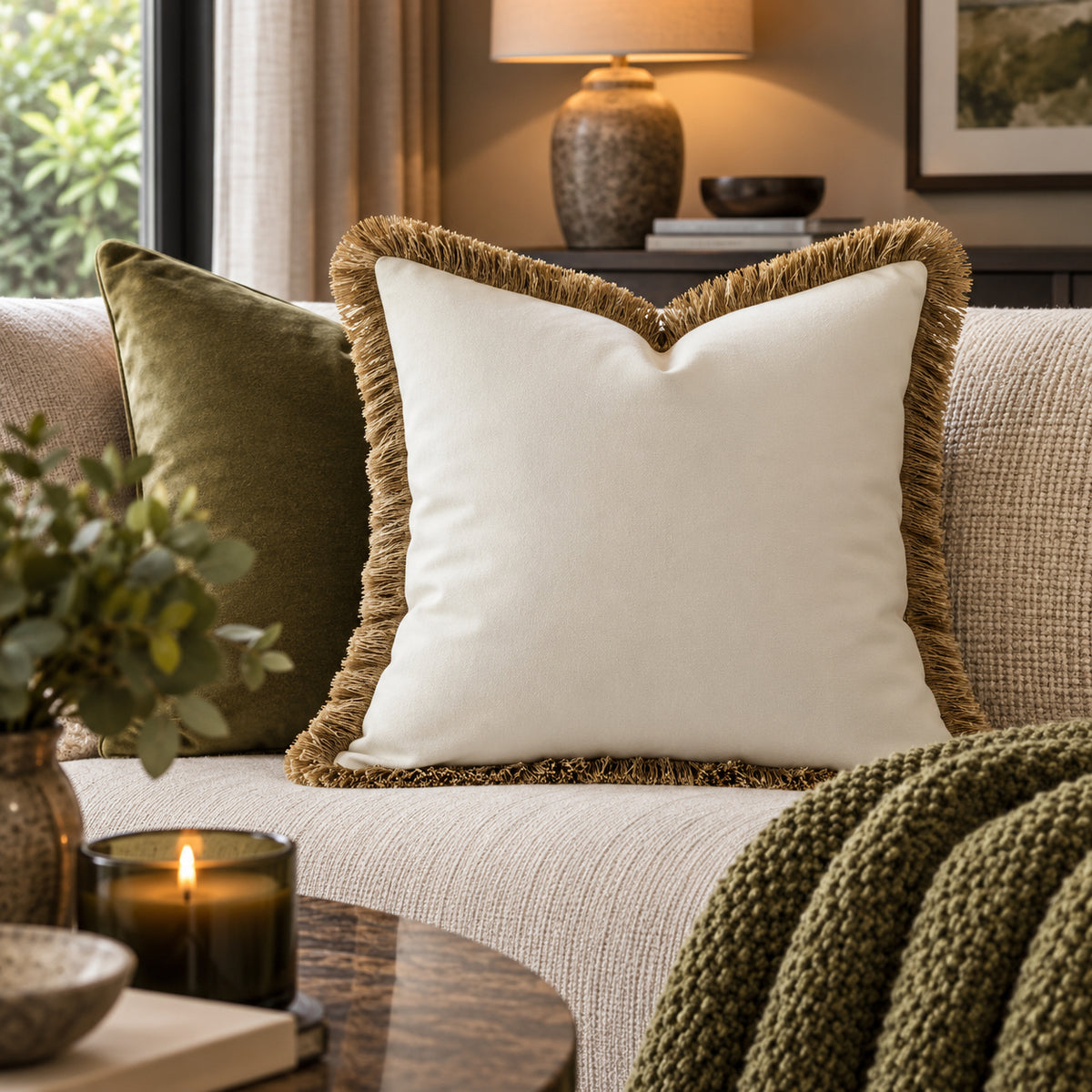 Verona Velvet Champagne Cushion