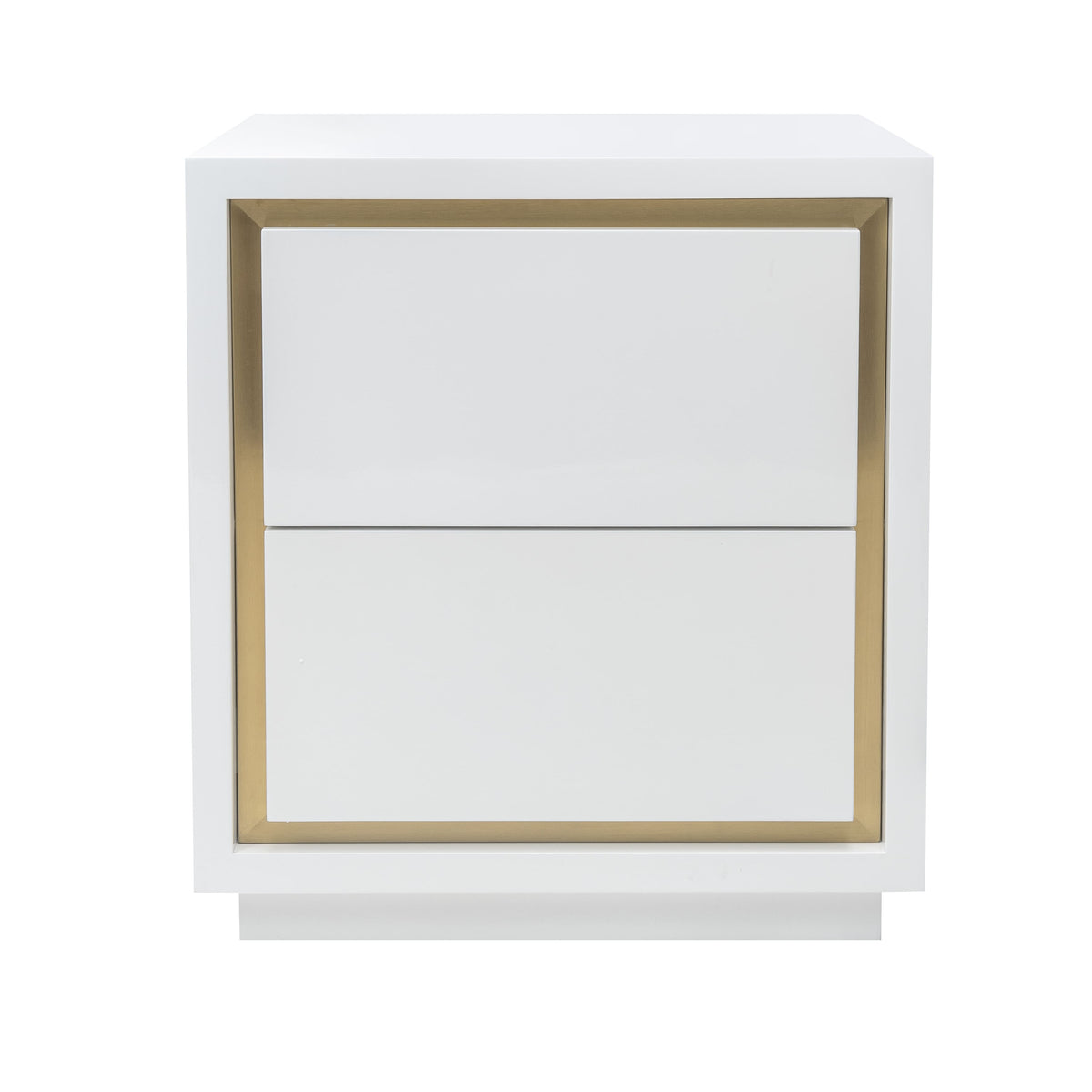 Utopia Bedside Table - White High Gloss