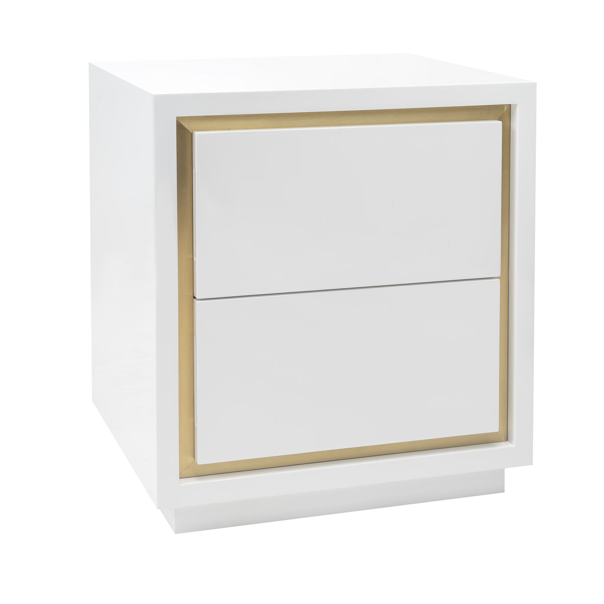 Utopia Bedside Table - White High Gloss