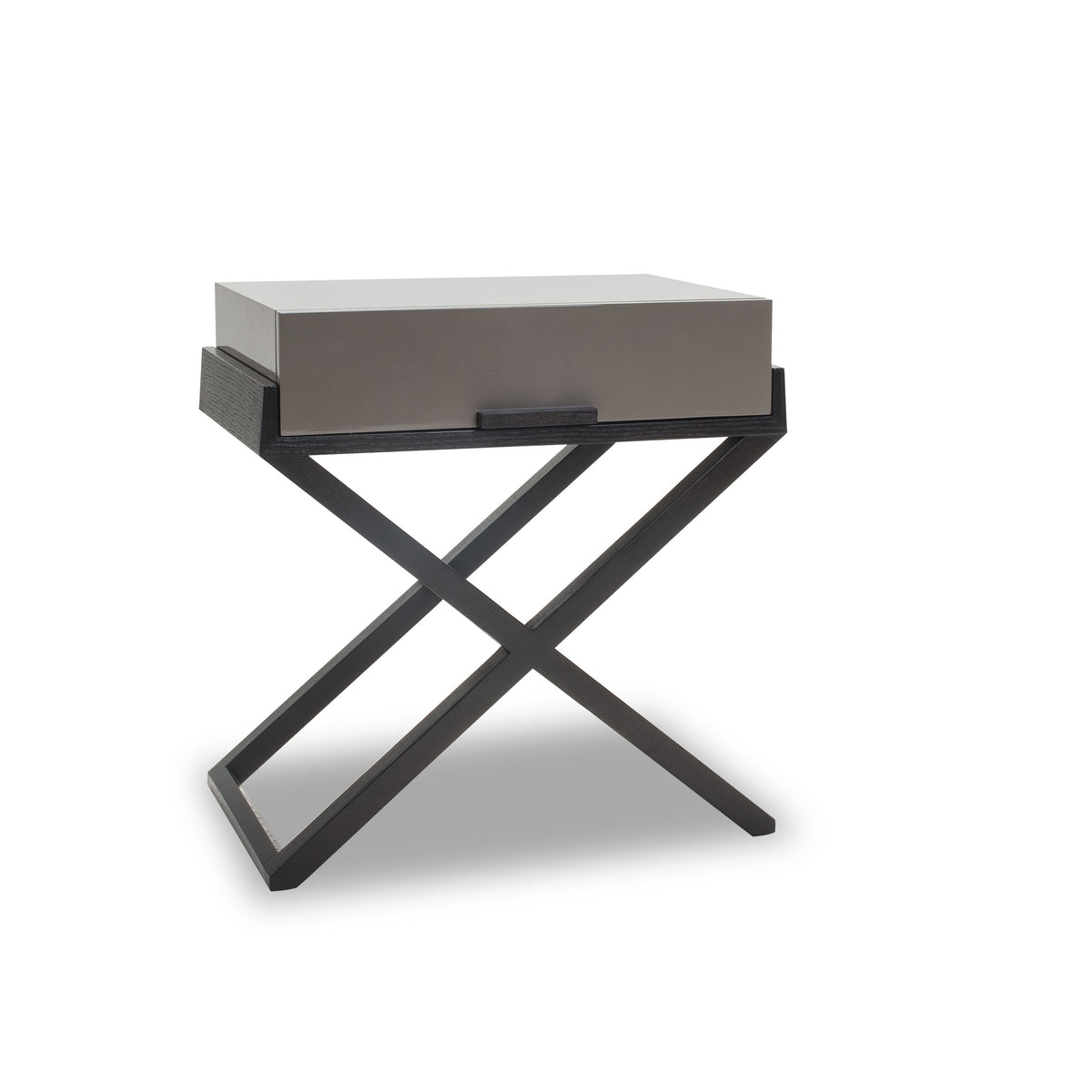 Boston Bedside Table - Taupe High Gloss