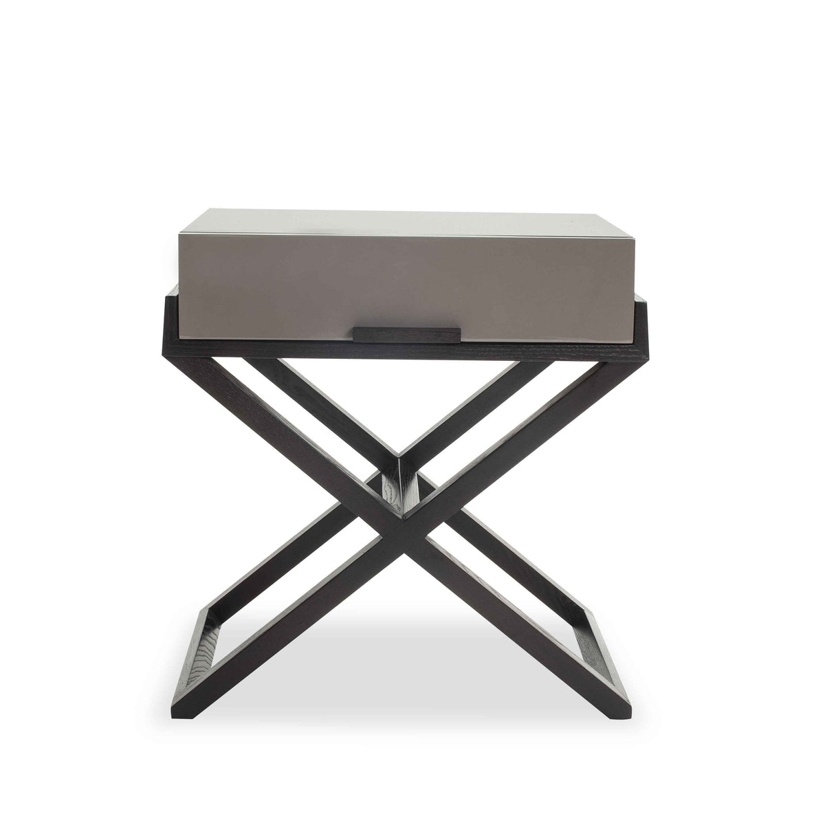 Boston Bedside Table - Taupe High Gloss