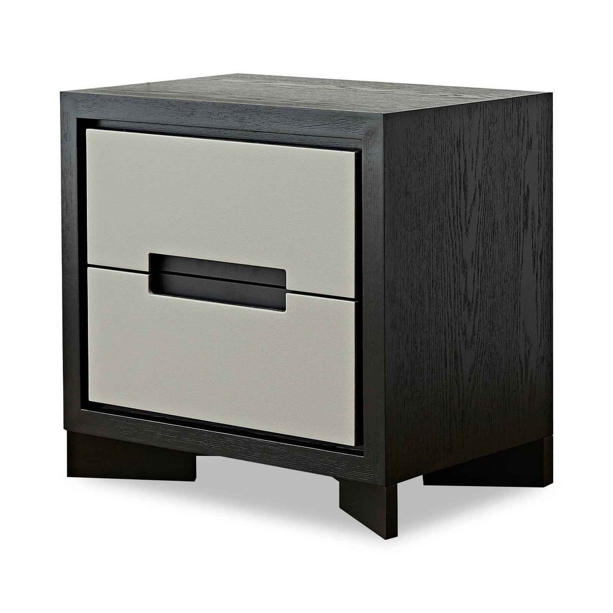 Ardel Bedside Table - Grey Leather Look