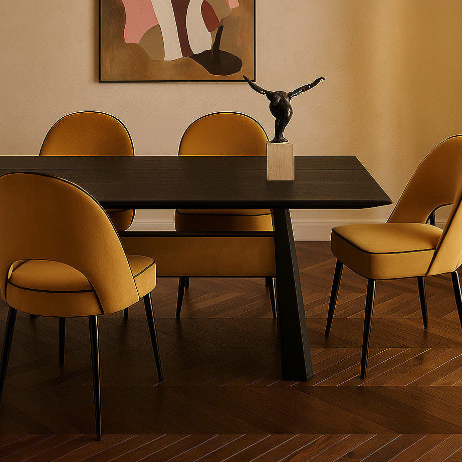 Yves Dining Chair Crib 5 (set of 2) - Megan Mustard
