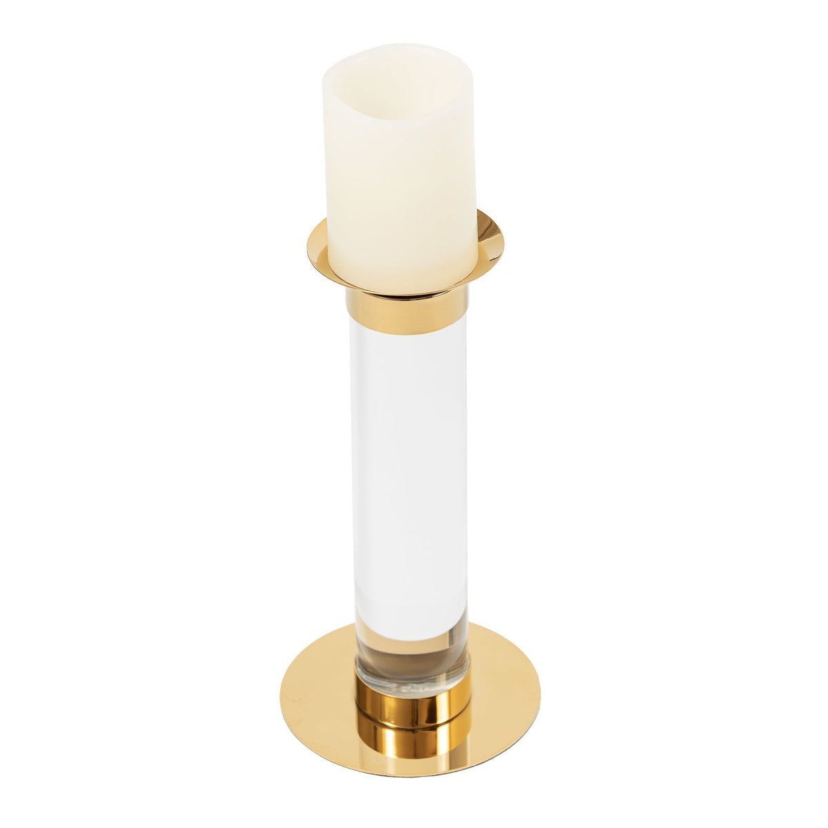 Pillar Candle Holder (Large) - Polished Bras
