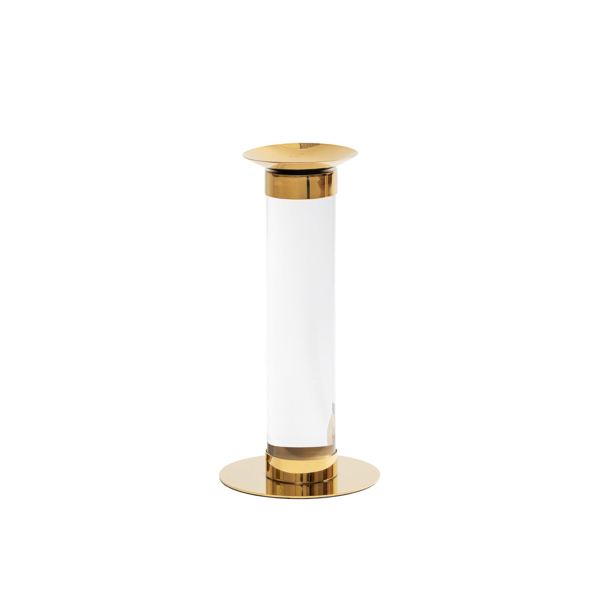 Pillar Candle Holder (Small) - Polished Brass