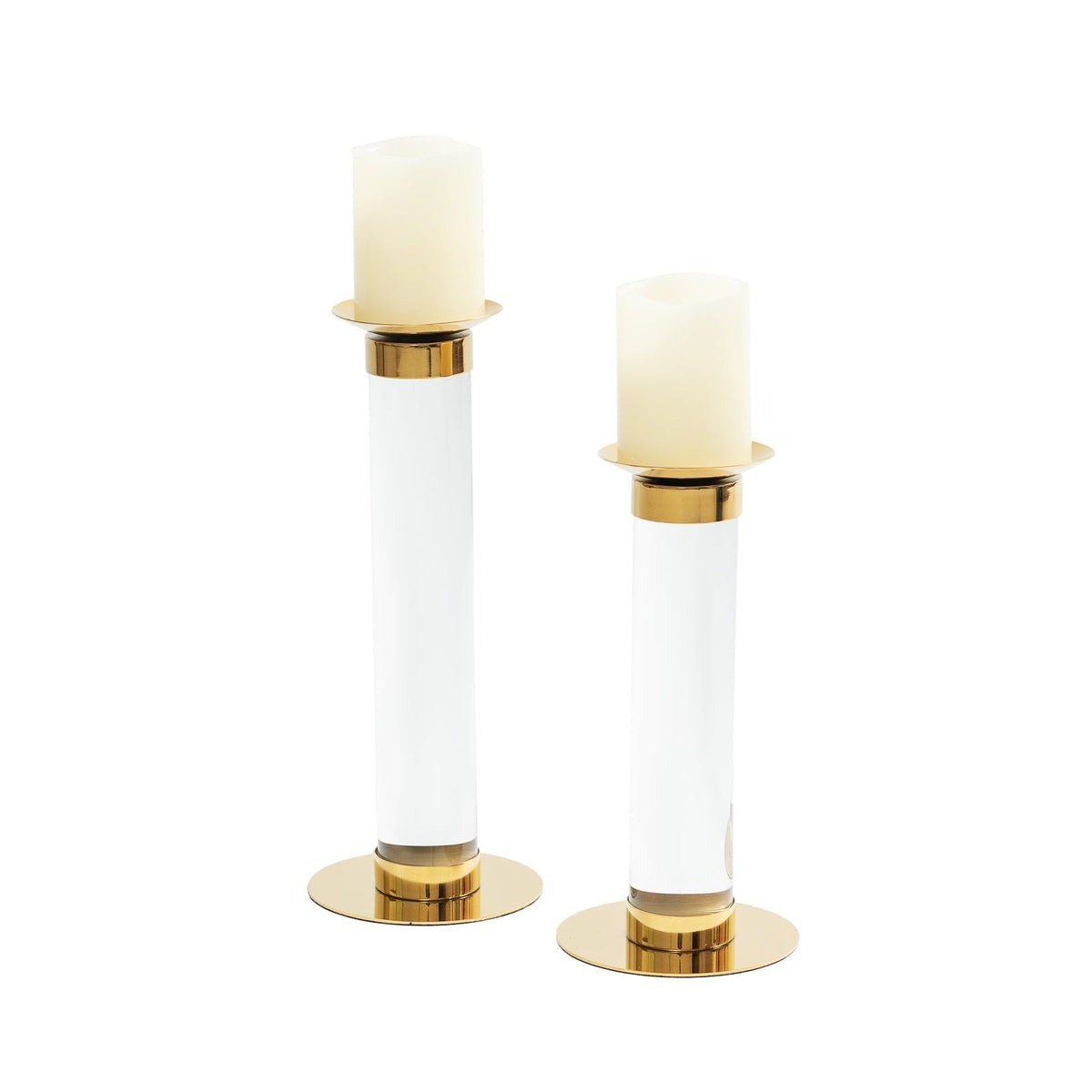 Pillar Candle Holder (Small) - Polished Brass