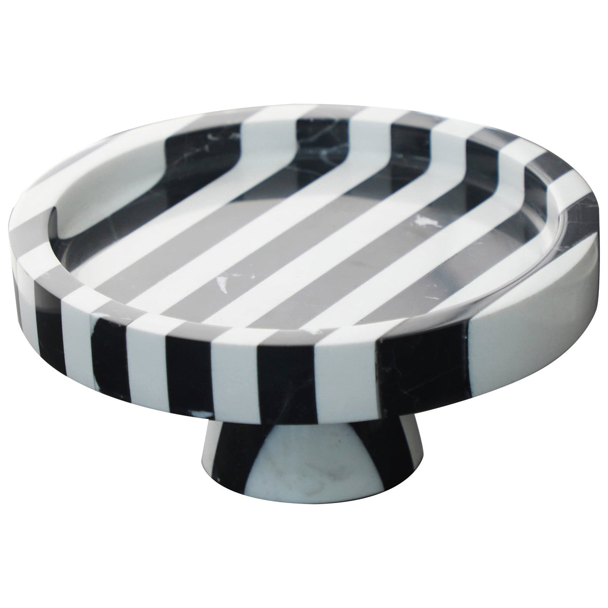 Monochrome Tray Small - Black and White Marble
