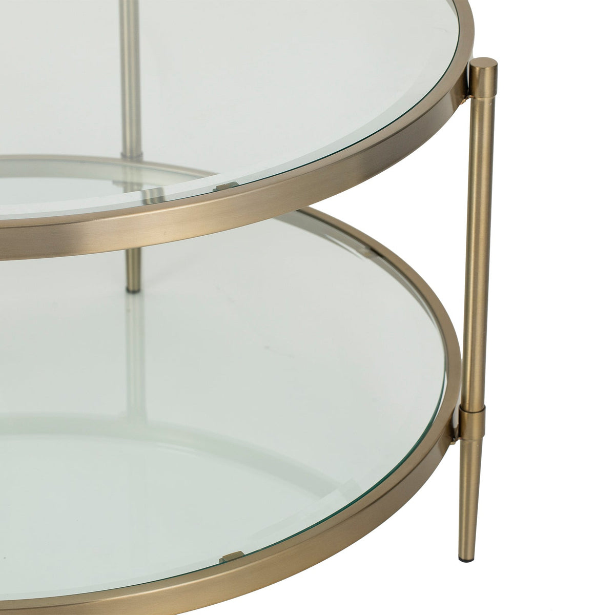 Adlon Coffee Table - Brushed Brass/Clear Glass