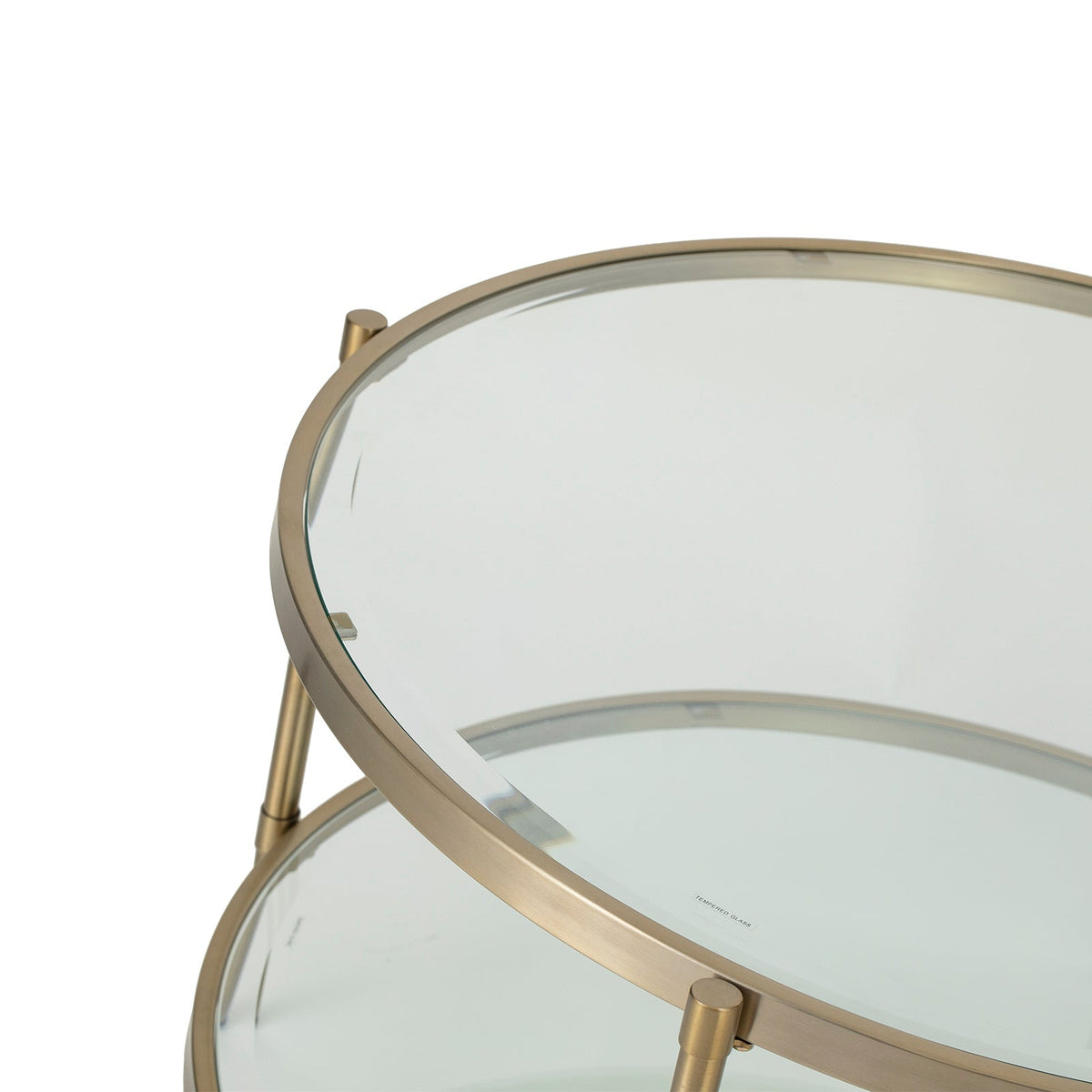 Adlon Coffee Table - Brushed Brass/Clear Glass