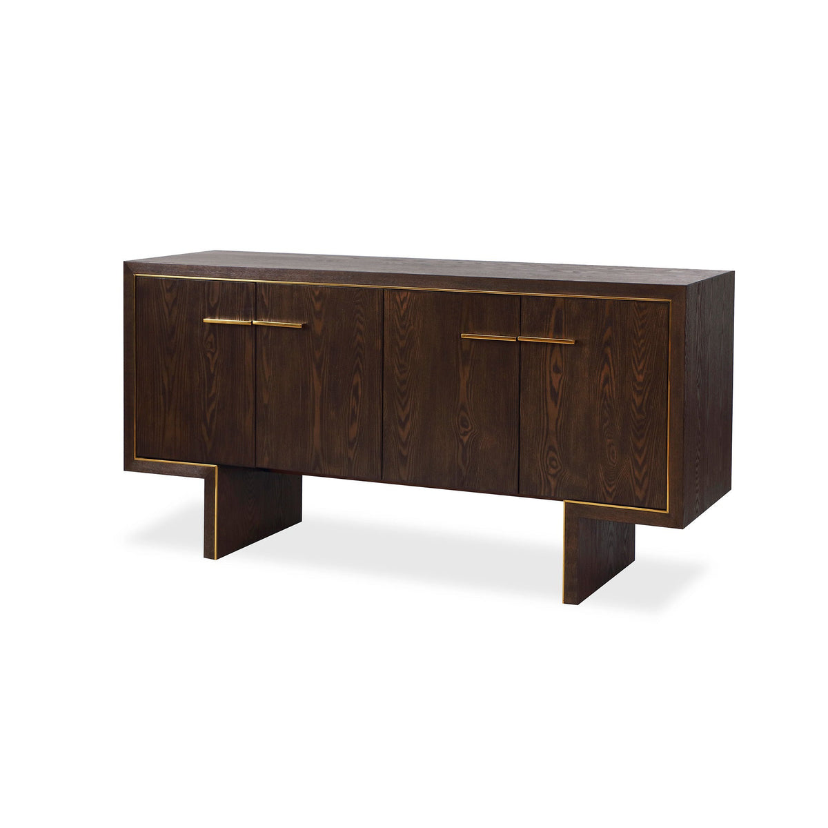 Tigur Sideboard - Dark Brown/Polished Brass