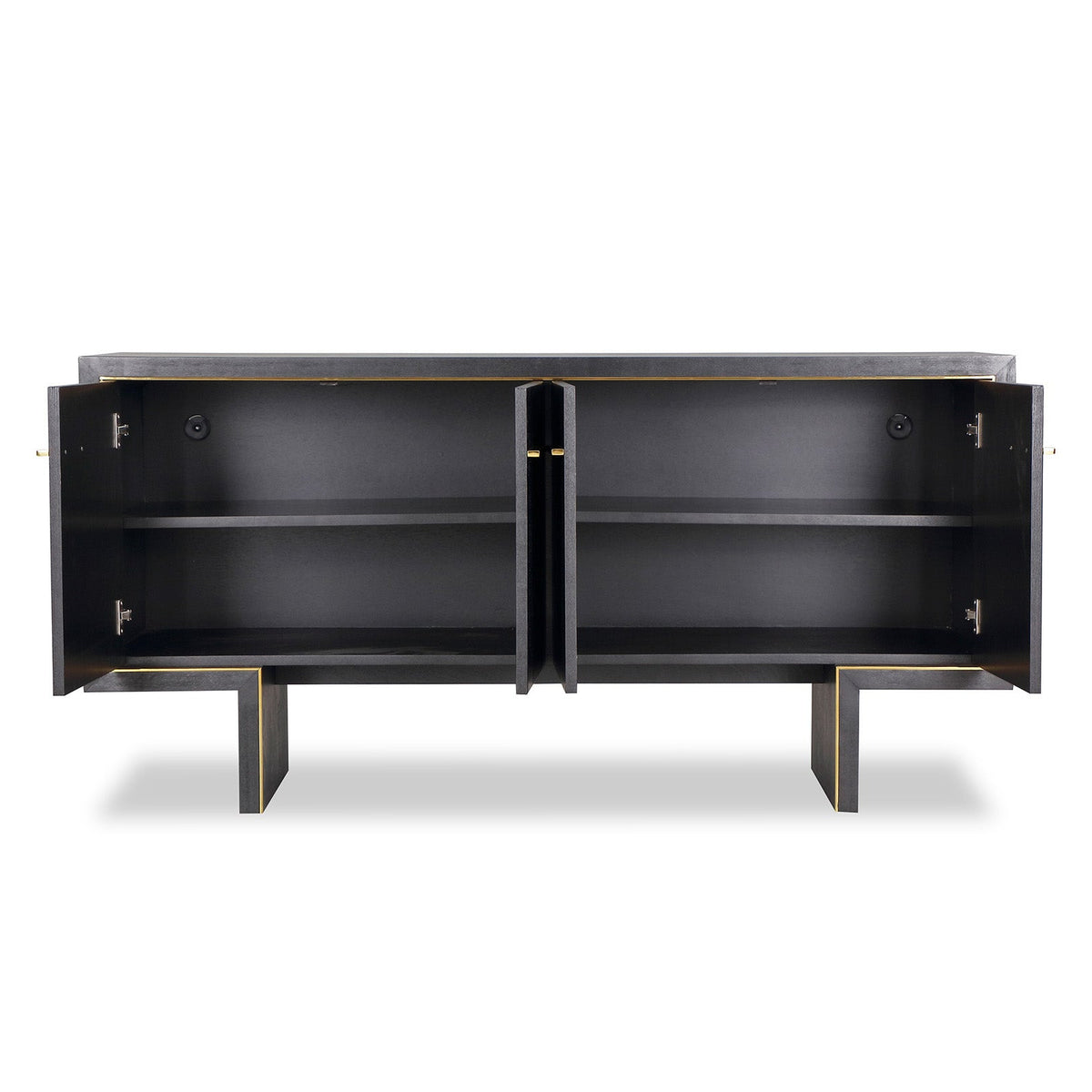 Tigur Sideboard - Black Ash Veneer/Polished Brass