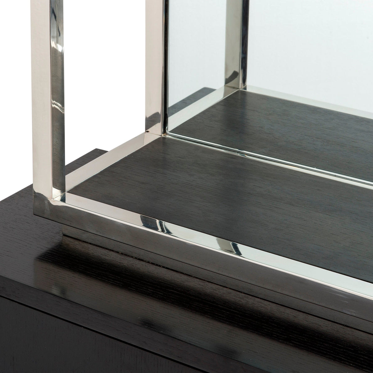 Nobbu Shelving - Black Ash & Stainless Steel