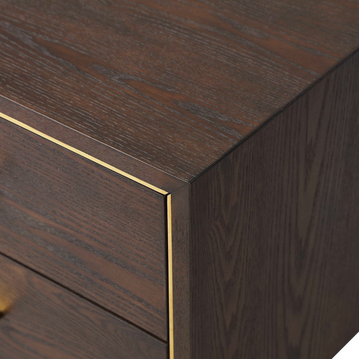 Tigur Bedside Table - Dark Brown