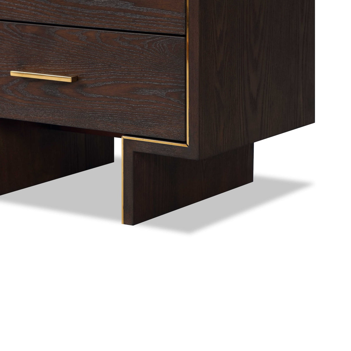 Tigur Bedside Table - Dark Brown