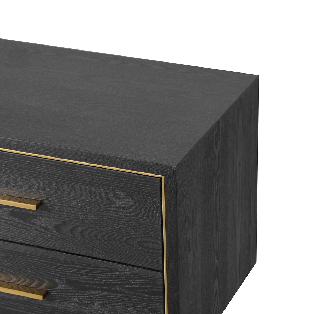 Tigur Bedside Table - Black Ash Veneer