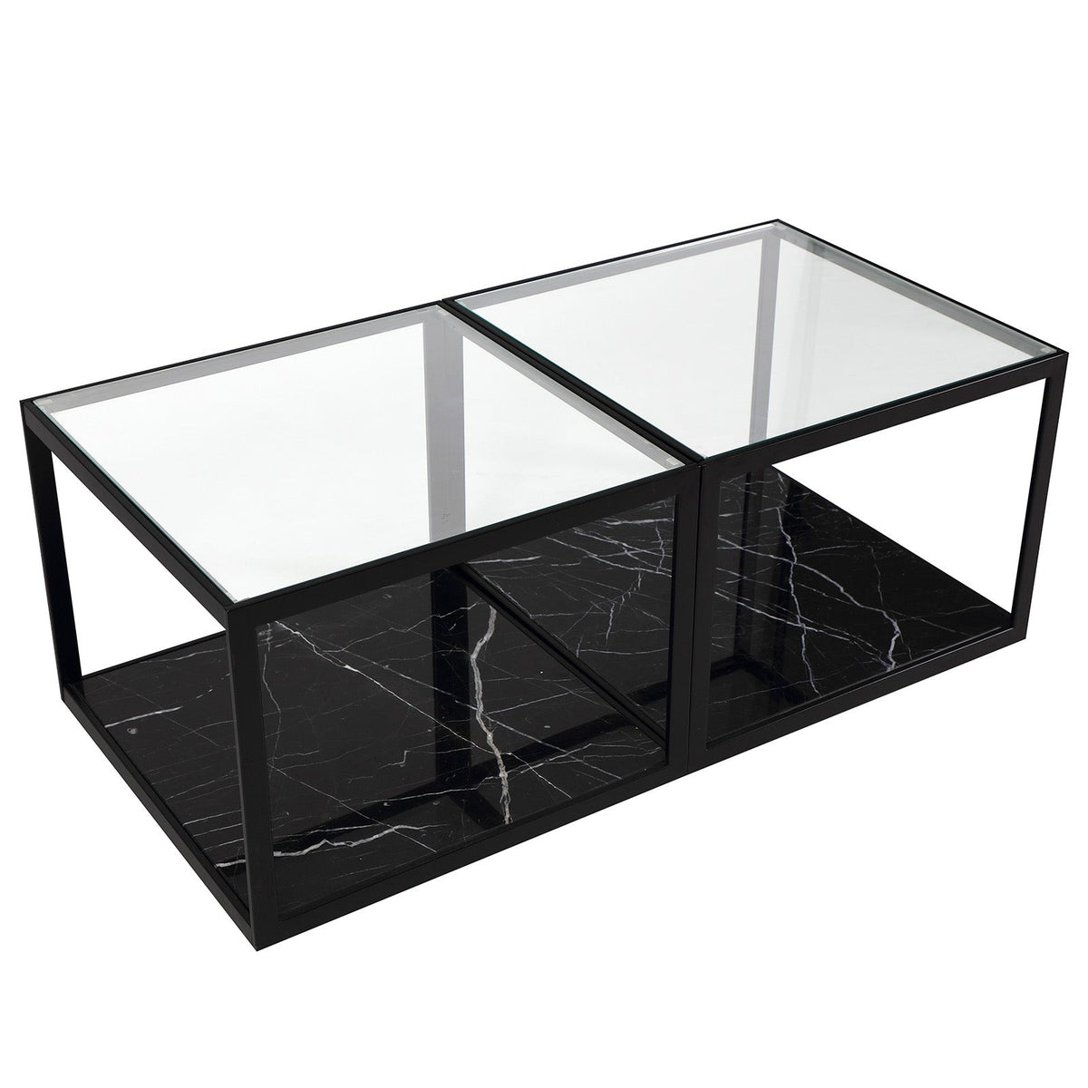 Tamon Coffee Table (set of 2) - Black Marble