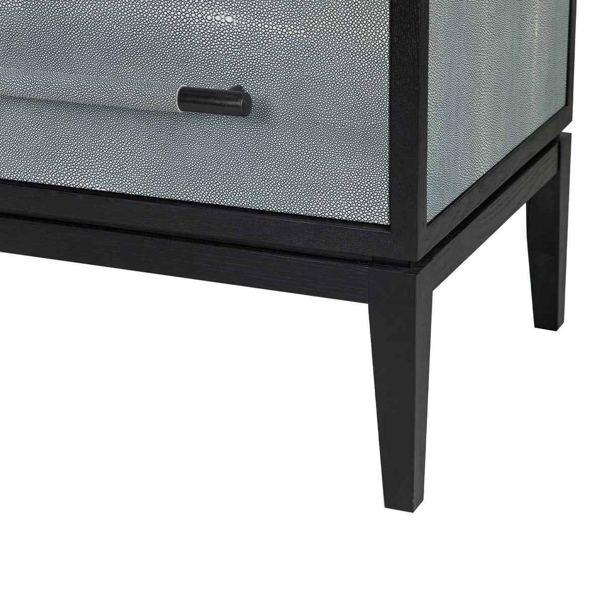 Bologna Bedside Table - Grey Leather Look