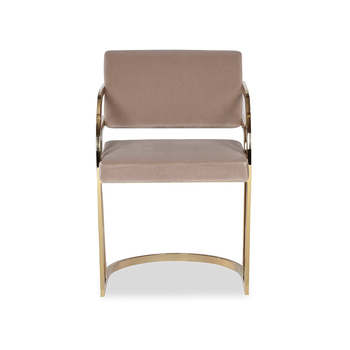 Dylan Dining Chair - Gainsborough Mink, Brass