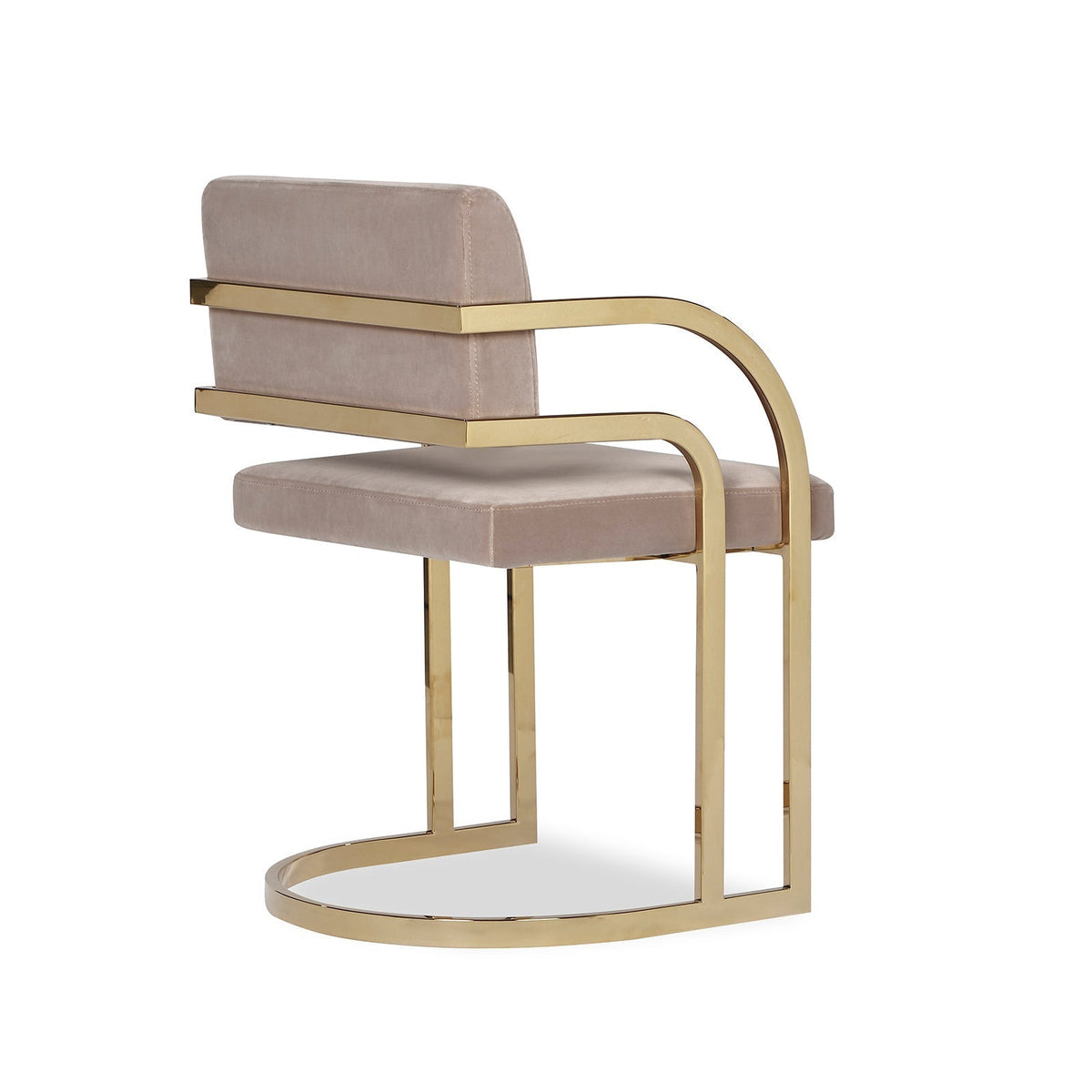 Dylan Dining Chair - Gainsborough Mink, Brass