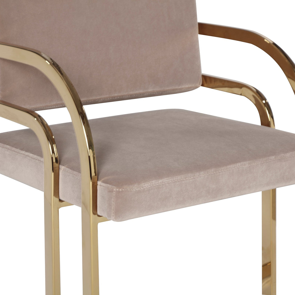 Dylan Dining Chair - Gainsborough Mink, Brass