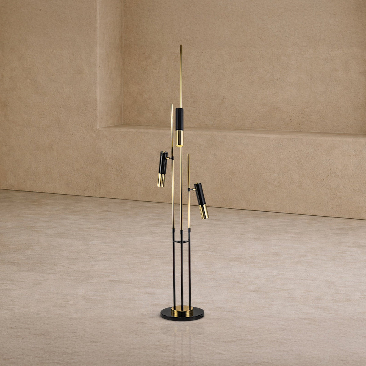 Trevecca Floor Lamp - Gold/Black