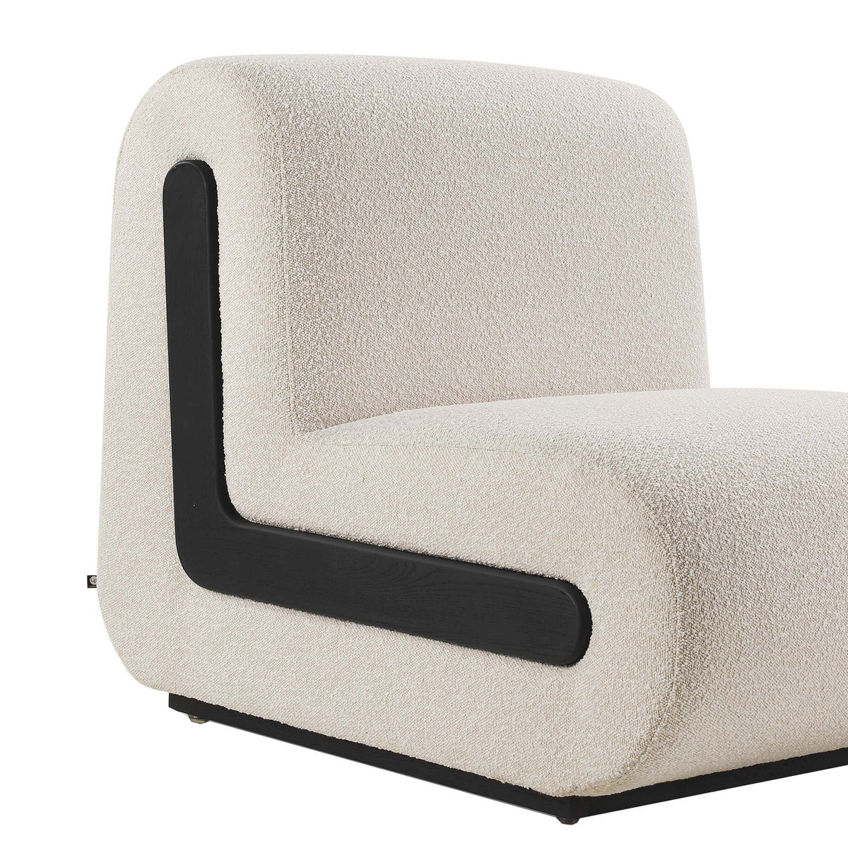 Bola Occasional Chair - Boucle Sand & Black