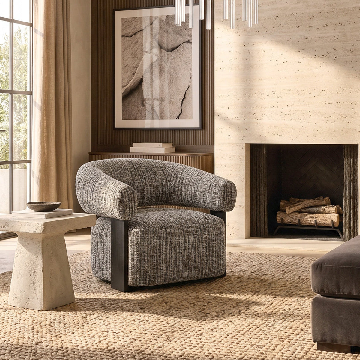 Botega Occasional Chair - Letto Grey/Ash Wood