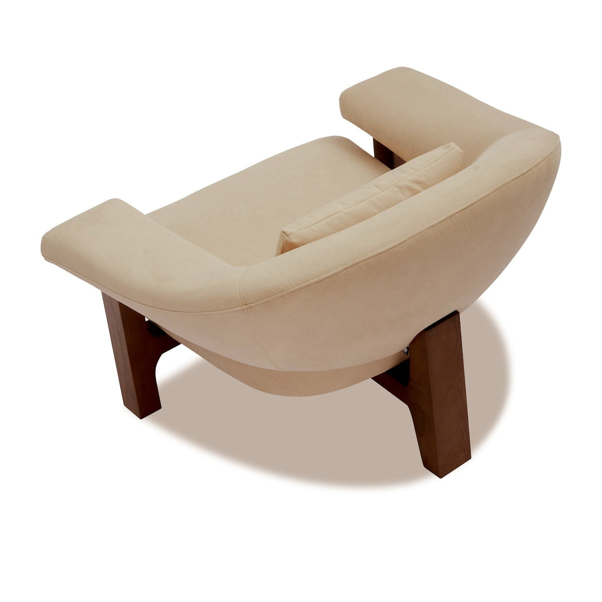 Riviera Occasional Chair - Hopper Desert | Dark Brown Solid Wood