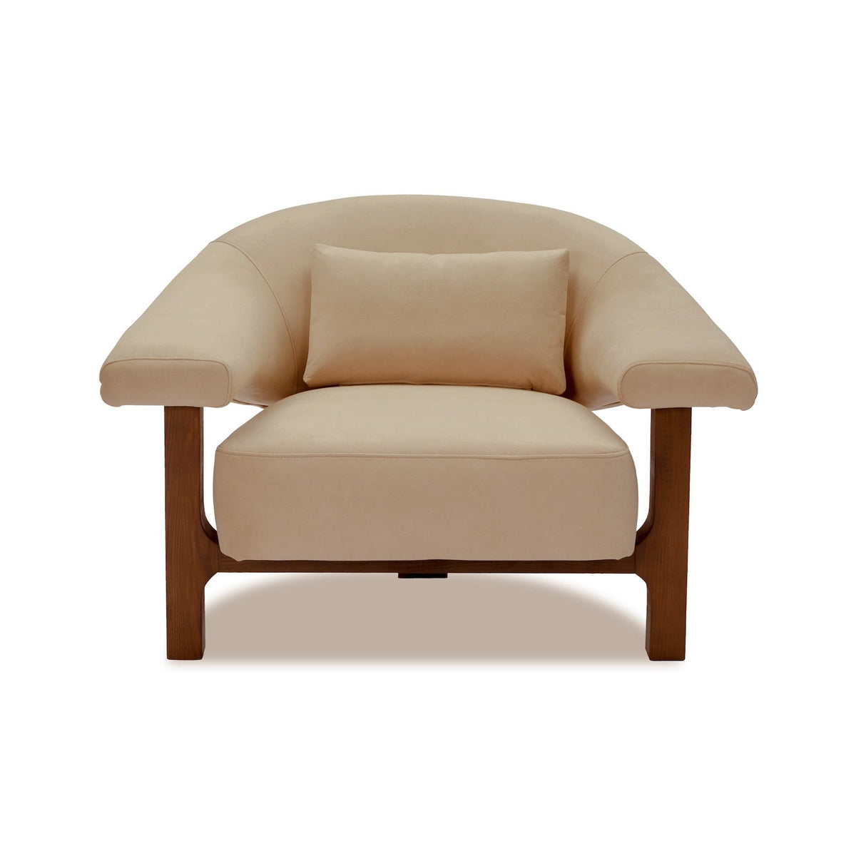 Riviera Occasional Chair - Hopper Desert | Dark Brown Solid Wood